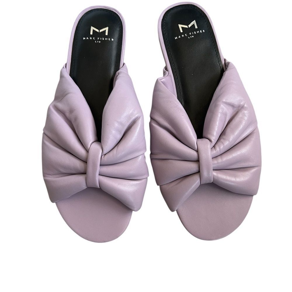 MARC FISHER LTD Slip On Twisted Slide Sandals, Violet,Size 8.5,NWOT